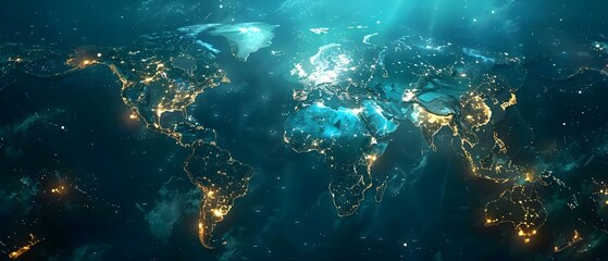 Fototapeta na wymiar Creating a Global Blue World Effect: An Animated Map with Glowing Connections. Concept Global Maps, Animated Effects, Glowing Connections, Blue World, Motion Graphics