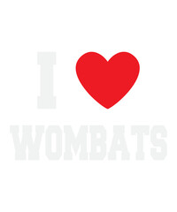 I Love Wombats Svg Design
These file sets can be used for a wide variety of items: t-shirt design, coffee mug design, stickers,
custom tumblers, custom hats, printables, print-on-demand, pillows, bags