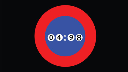 Obraz premium Abstract alarm clock simple white silhouette icon isolated on white background.