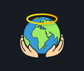 Save the world Save the earth logo