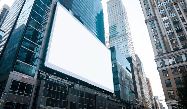 Dynamic Skyscraper Digital Ads: Cityscape Billboard Modernity