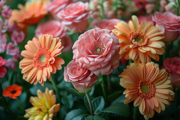 Beautiful flowers arranged in a peaceful composition.