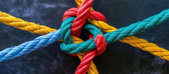 The concept of a group is connected as many different strings tied together and connected