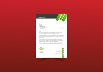 Modern business and corporate letterhead template.
