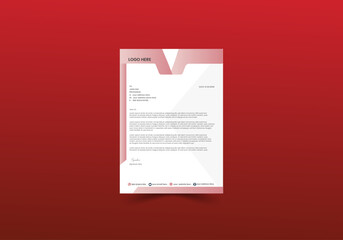 Elegant professional and minimalist letterhead template design. 