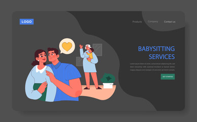Babysitting Services concept.