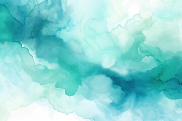Teal abstract watercolor stain background pattern