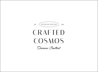 Minimal and Aesthetic typography logo template for company and beauty business