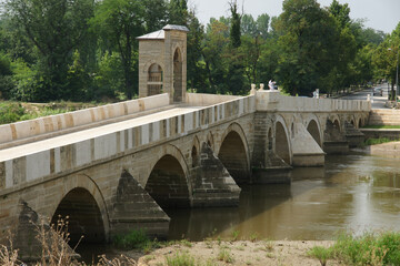 Located in Edirne, Turkey, Ekmekcizade Ahmet Pasha Tunca Bridge was built in the 17th century.