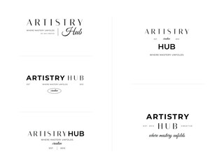 Set of Minimal and Aesthetic typography logo template for company and beauty business