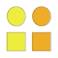 ビタミンカラーの背景付き手書き風枠セット