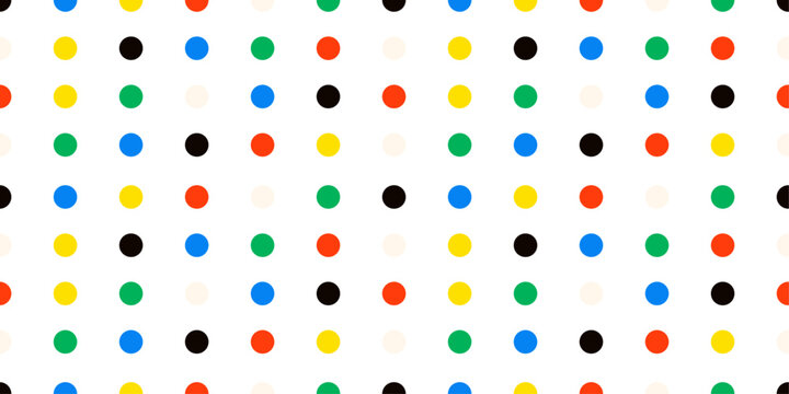  Seamless pattern with colorful circles . Creative minimalist  background for children. Trendy design with polka dot.