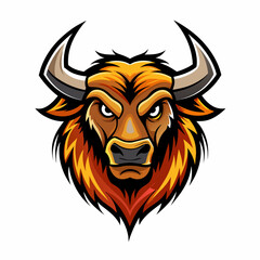 Modern, Bull, Vector, Logo, Illustration, Strong, 