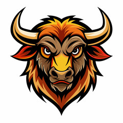 Modern, Bull, Vector, Logo, Illustration, Strong, 
