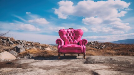 chair and pink color 8k photography, ultra HD