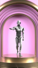 The Golden Archway: A Modern Robotic Display