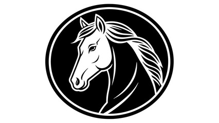 a-horse-icon-in-circle-logo vector illustration