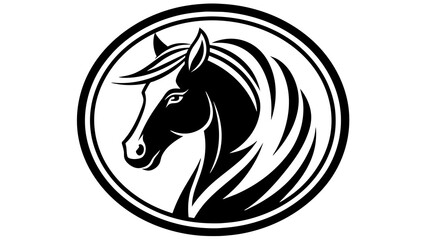 a-horse-icon-in-circle-logo vector illustration