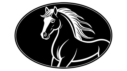 a-horse-icon-in-circle-logo vector illustration