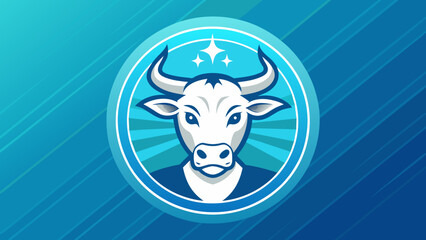 a-cow-icon-in-circle-logo vector illustration