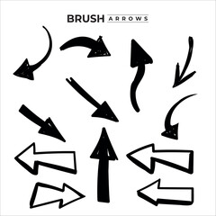 Grunge arrows vector set on white background