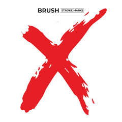 Grunge letter X.Red cross sign