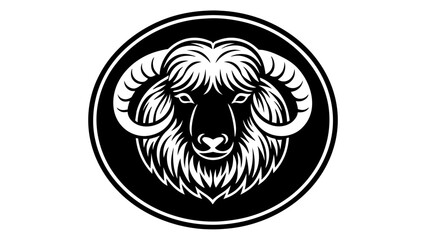 a--buffalo-icon-in-circle-logo vector illustration