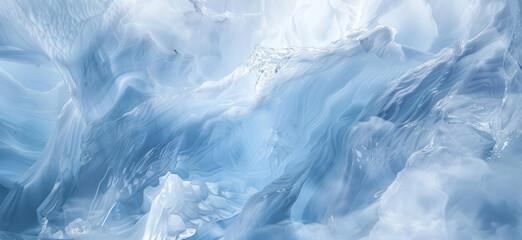 Blue Ice Abstract Frost Banner Frozen Design