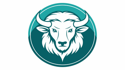 a--buffalo-icon-in-circle-logo vector illustration 