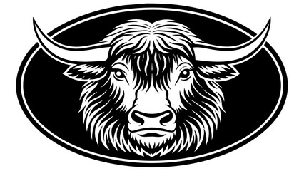 a--yak-icon-in-circle-logo vector illustration