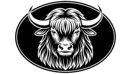 a--yak-icon-in-circle-logo vector illustration