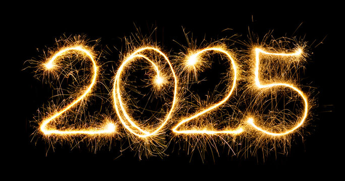 Happy New Year 2025. Design element