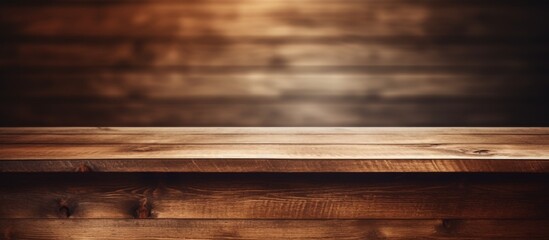 The image showcases a simple wooden table top placed on a dark background, emphasizing contrast and texture