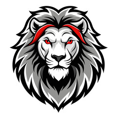 Lion Mascot Logo on White Background Unleash Your Brand's Power