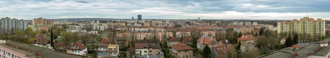 City panorama of Szczecin Poland a lot of details - obrazy, fototapety, plakaty