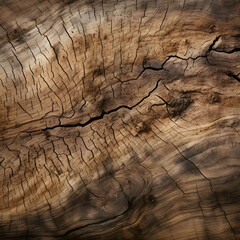 macro photography of an illuminated slab of oak wood from thousand years ago, indentations and...