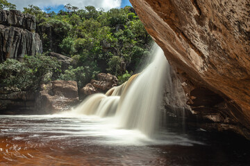 Cachoeira no distrito de Conselheiro Mata, na cidade de Diamantina, Estado de Minas Gerais, Brasil