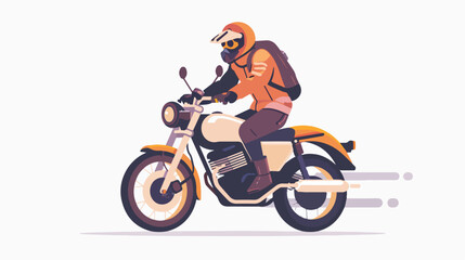 Fototapeta na wymiar Illustration of a rider on a white background flat