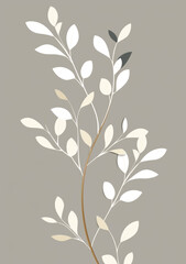 Clean White Plant Illustration Set