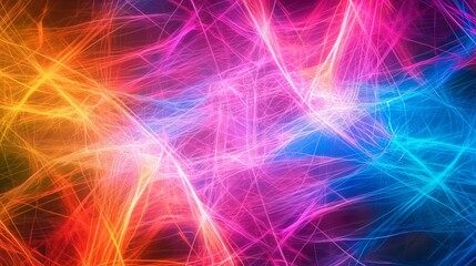 Colorful glowing lines background. - 774452395
