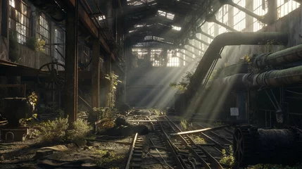 Foto op Plexiglas Ruins of an abandoned industrial factory. © DenisNata