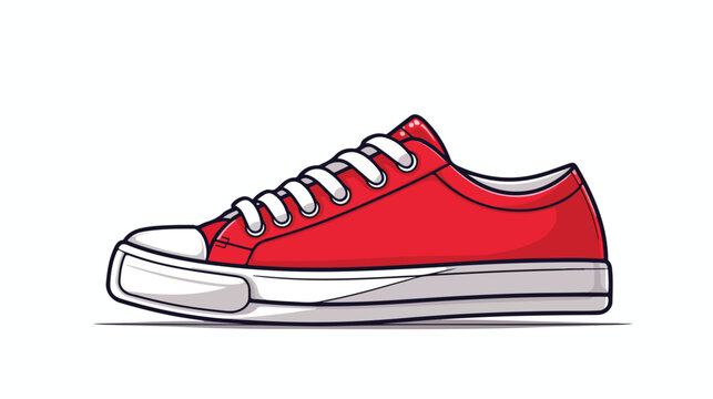 Illustration of a shoe outline on a white backgroun