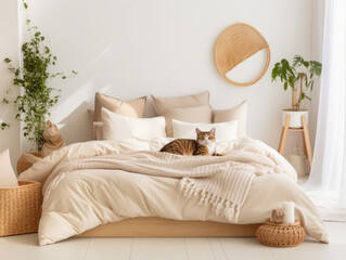 Cuddly Cat-Themed Bed: Your Pet's Dream Spot