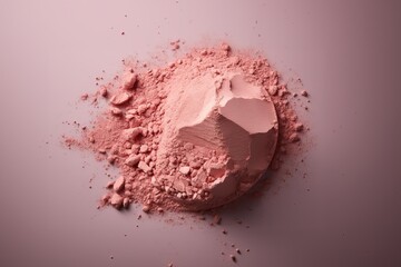 Fototapeta premium Close-Up View of a Crumbled Blush Swatch