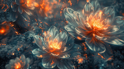 Ethereal Bloom: A Dance of Light and Petals