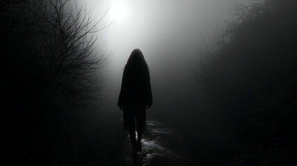 Veiled in Mist: A Terrifying Stroll