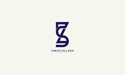 SZ ZS Abstract initial monogram letter alphabet logo design