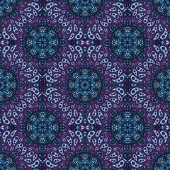 Obraz premium Summer floral print seamless mandala flower pattern for fabrics and wrapping paper and kids clothes textiles
