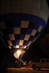 hot air balloon in night