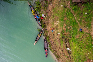 waterway transportation on Kaptai lake which is the largest man made lake in Bangladesh. 